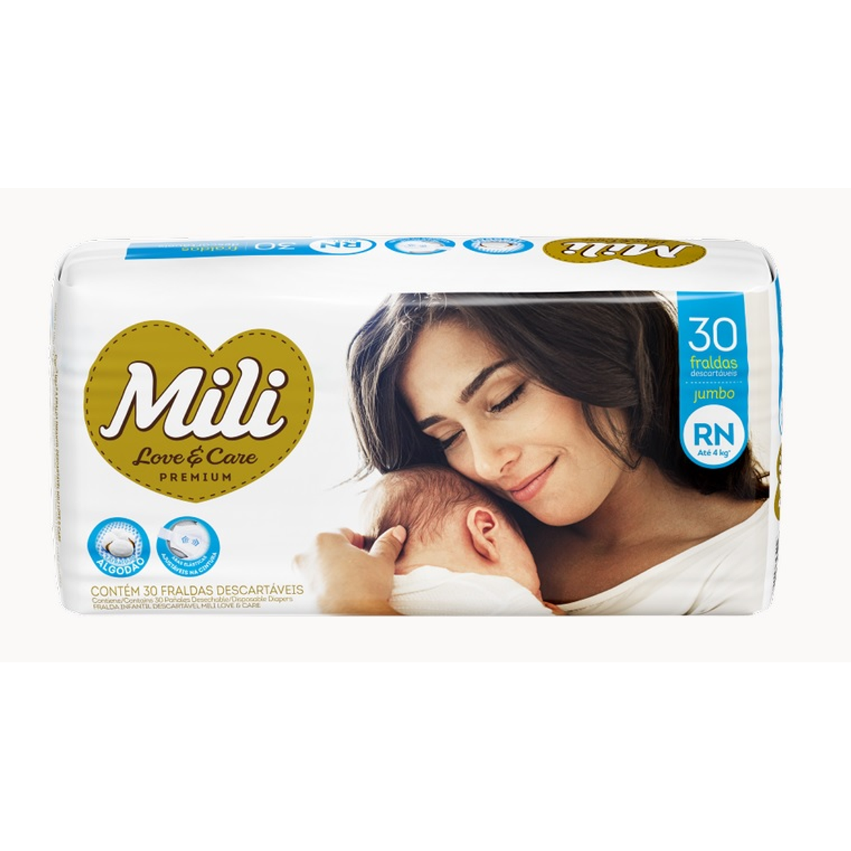 FRALDA MILI LOVE&CARE GIGA XXG 56 UNIDADES